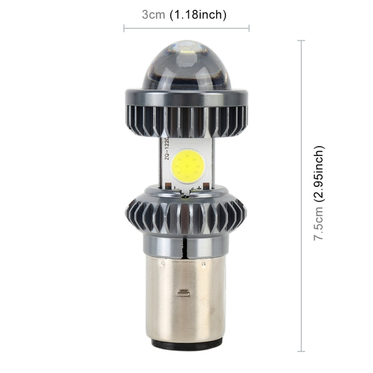 BA20D DC9-18V / 4.7W (H)2.2W(L) / 6000K / 500LM Motorcycle LED Headlight with COB Lamp Beads by buy2fix