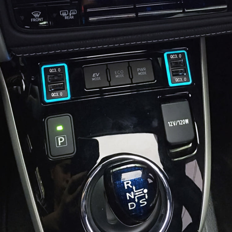 Car QC3.0 Fast Charge USB Interface Modification Charger for Toyota, Fuse to Take Power(Ice Blue Light) - DIY Modified Charger by buy2fix | Online Shopping UK | buy2fix
