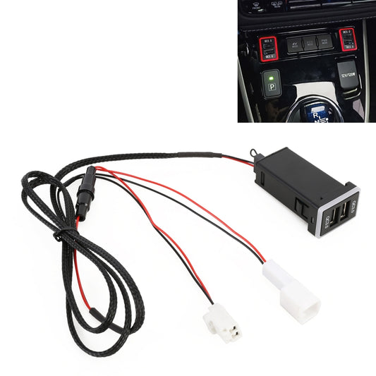 Car QC3.0 Fast Charge USB Interface Modification Charger for Toyota, Cigarette Lighter to Take Power(Red Light) - DIY Modified Charger by buy2fix | Online Shopping UK | buy2fix