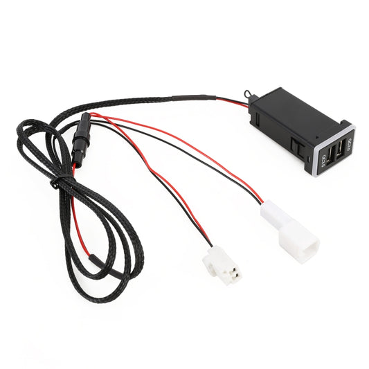 Car QC3.0 Fast Charge USB Interface Modification Charger for Toyota, Cigarette Lighter to Take Power(Red Light) - DIY Modified Charger by buy2fix | Online Shopping UK | buy2fix