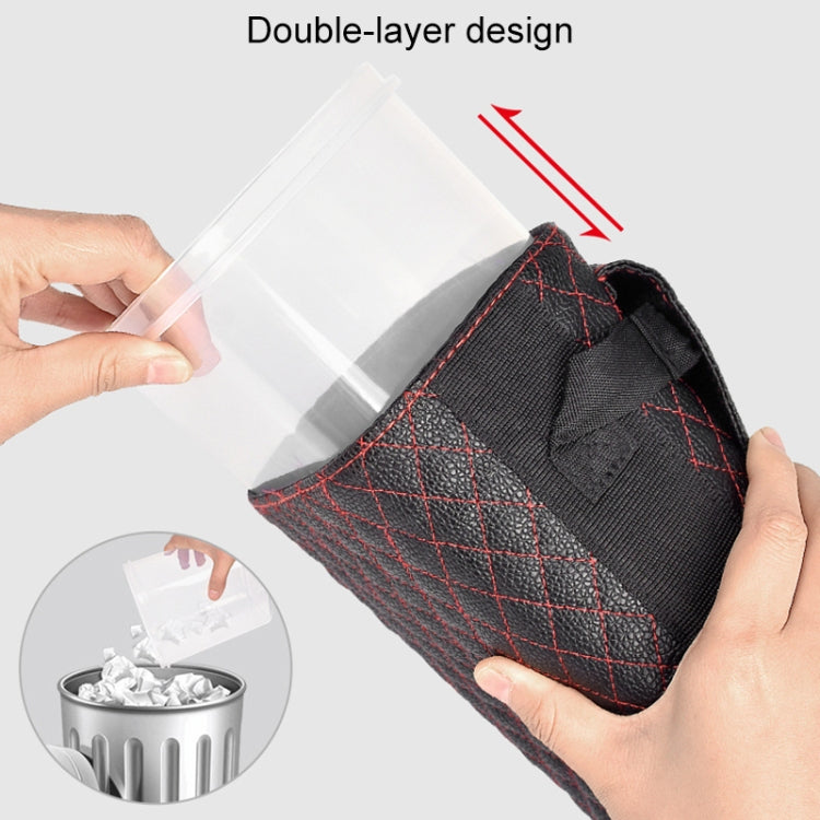 Car Back Seat Hook Garbage Can Car Storage Box (Beige) by buy2fix