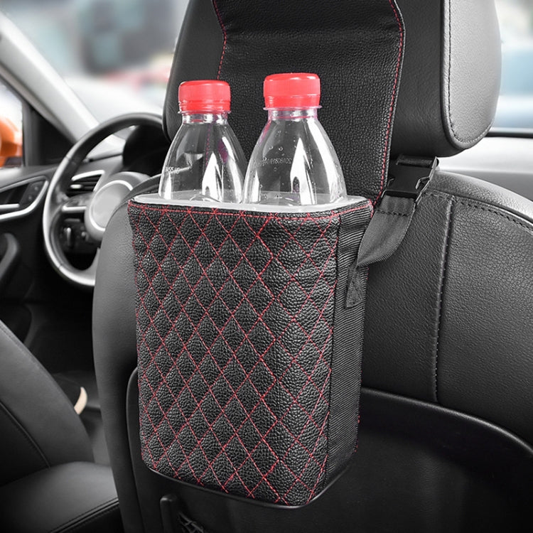 Car Back Seat Hook Garbage Can Car Storage Box (Beige) by buy2fix