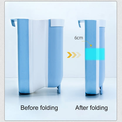 Car Folding Trash Can Household Kitchen Wall-mounted Ashbin(Blue) by buy2fix