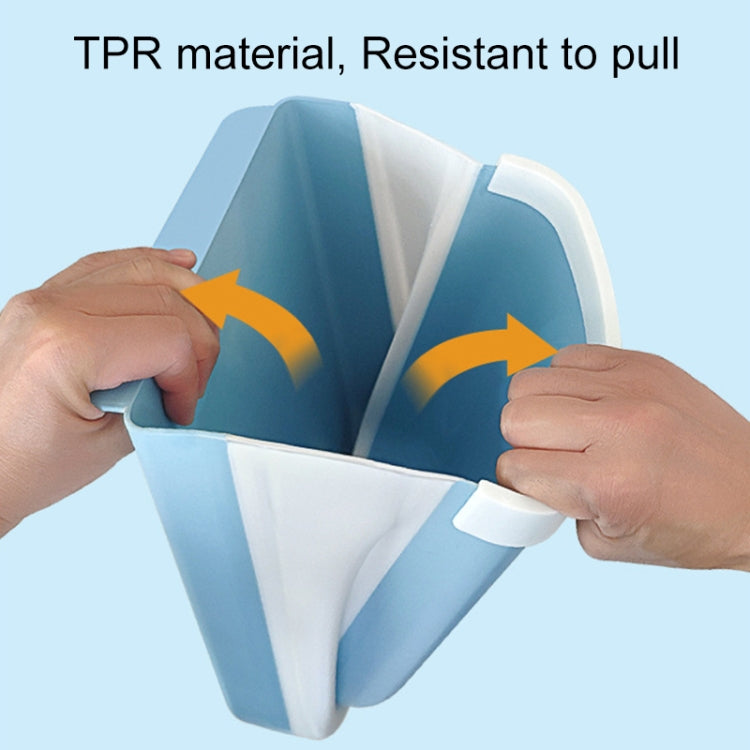 Car Folding Trash Can Household Kitchen Wall-mounted Ashbin(Blue) by buy2fix