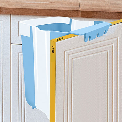 Car Folding Trash Can Household Kitchen Wall-mounted Ashbin(Blue) by buy2fix