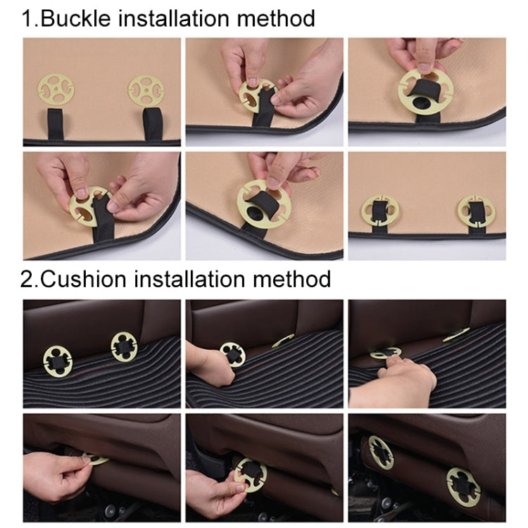 3 in 1 Car Seat Cushion Free Binding Half Inclusive Seat Mat Set (Black) by buy2fix