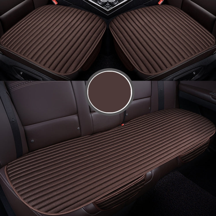 3 in 1 Car Seat Cushion Free Binding Half Inclusive Seat Mat Set (Coffee) by buy2fix