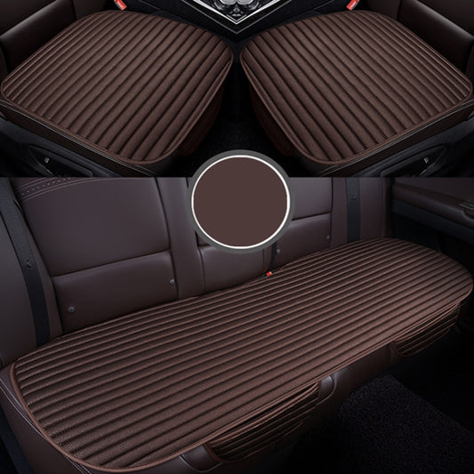 3 in 1 Car Seat Cushion Free Binding Half Inclusive Seat Mat Set (Coffee) by buy2fix