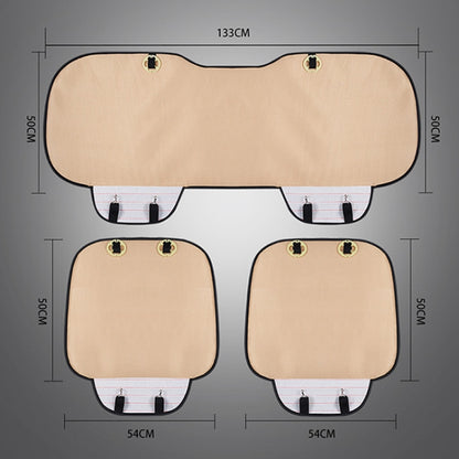 3 in 1 Car Seat Cushion Free Binding Half Inclusive Seat Mat Set (Beige) by buy2fix