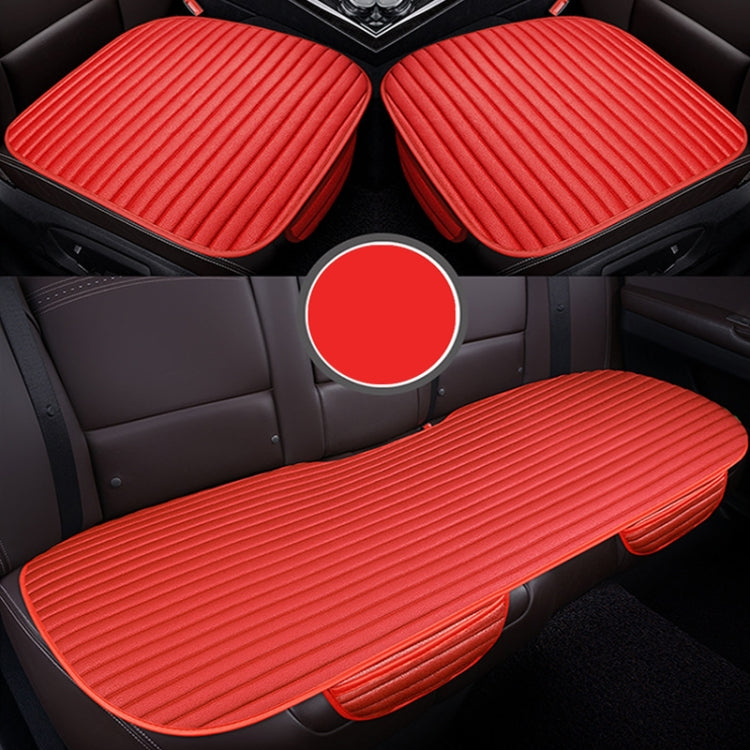 3 in 1 Car Seat Cushion Free Binding Half Inclusive Seat Mat Set (Red) by buy2fix