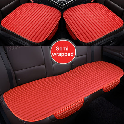 3 in 1 Car Seat Cushion Free Binding Half Inclusive Seat Mat Set (Red) by buy2fix