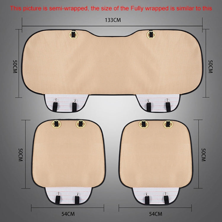 3 in 1 Car Seat Cushion Free Binding All Inclusive Seat Mat Set (Beige) by buy2fix