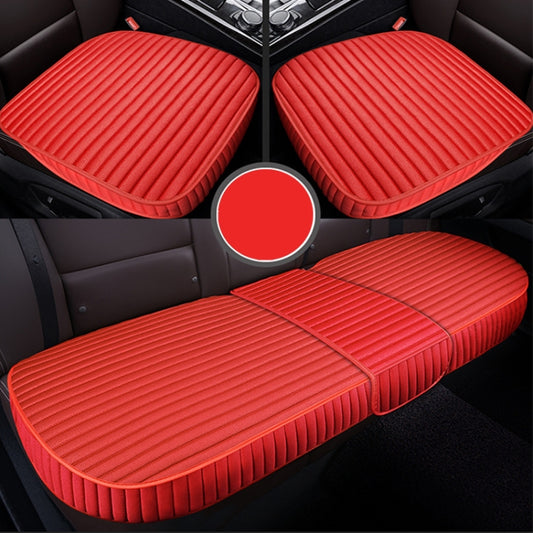 3 in 1 Car Seat Cushion Free Binding All Inclusive Seat Mat Set (Red) by buy2fix