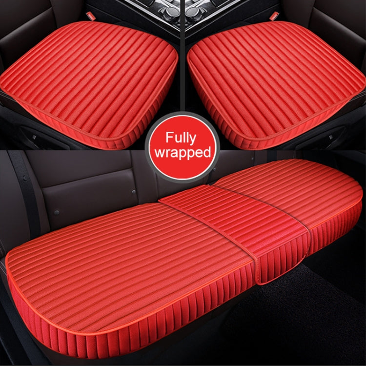 3 in 1 Car Seat Cushion Free Binding All Inclusive Seat Mat Set (Red) by buy2fix