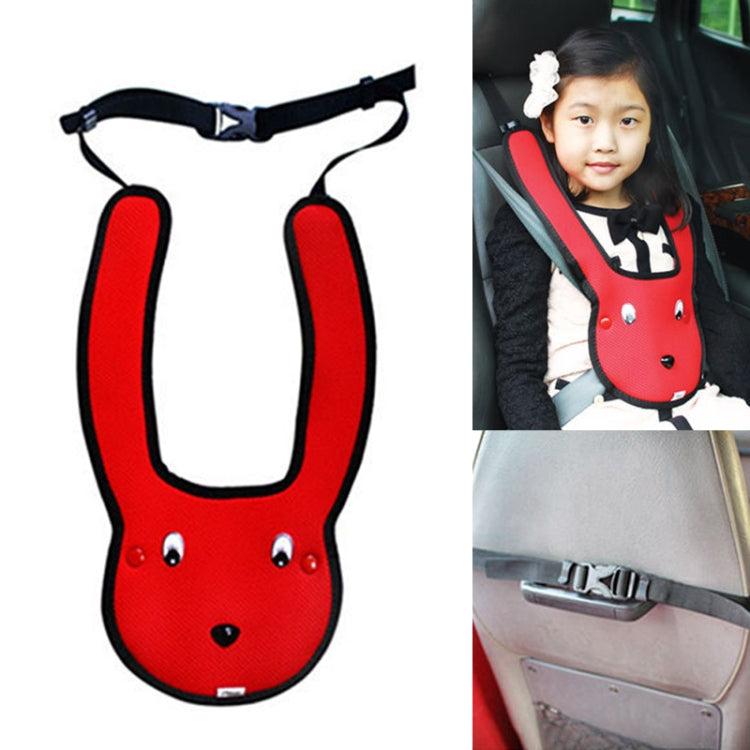 Car Child Rabbit Double Shoulder Seat Belt Adjuster (Red) by buy2fix