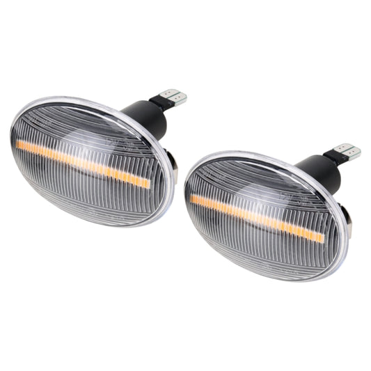 2 PCS DC12V / 3W Car LED Dynamic Blinker Side Lights Flowing Water Turn Signal Light for BMW Mini Cooper, Amber Light(Transparent) - Arrow Turn Lights by buy2fix | Online Shopping UK | buy2fix