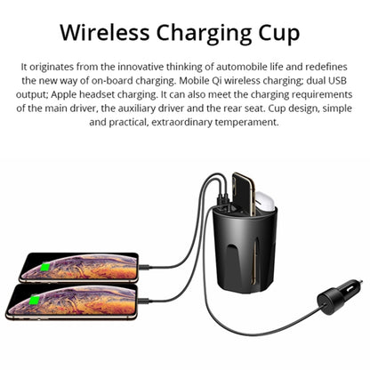 X9A Car QI Standard Charging Cup Wireless Fast Charger - Car Charger by buy2fix | Online Shopping UK | buy2fix