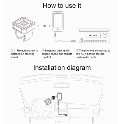 BT009 Car Bluetooth Hands-Free Controller by buy2fix