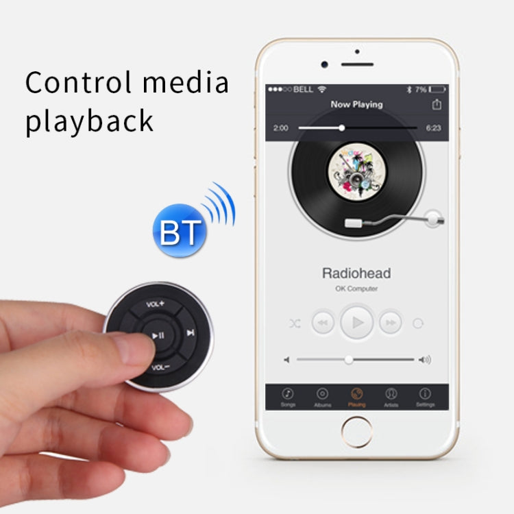 BT005 Car Wireless Bluetooth Controller Mobile Phone Multimedia Multi-functional Steering Wheel Remote Controller - Bluetooth Car Kits by buy2fix | Online Shopping UK | buy2fix