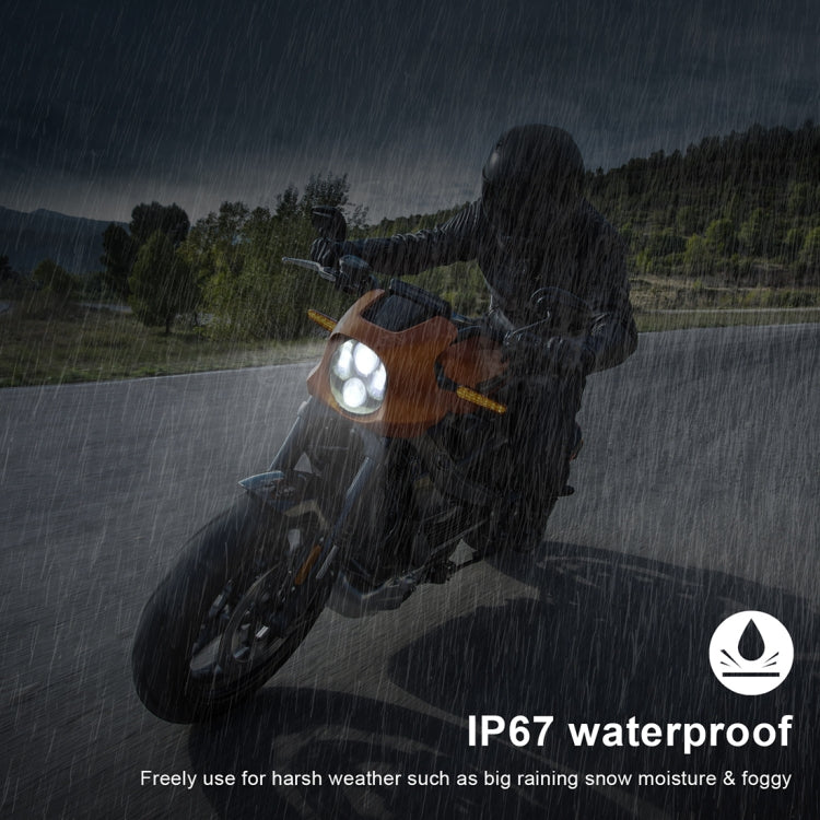 EagleVision DC9-30V 35W 6000K 4000LM 5.75 inch Round Motorcycle LED Headlight with Angel Eye for Harley-Davidson by buy2fix