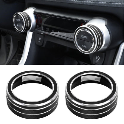 2 PCS Car Aluminum Alloy Air Conditioner Knob Case for Toyota RAV4 / Wildlander (Black) by buy2fix