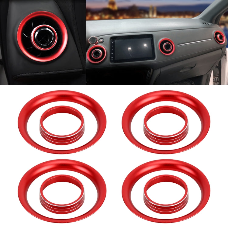 8 PCS Car Aluminum Alloy Air Conditioner Knob Case and Base for Honda XR-V (Red) by buy2fix