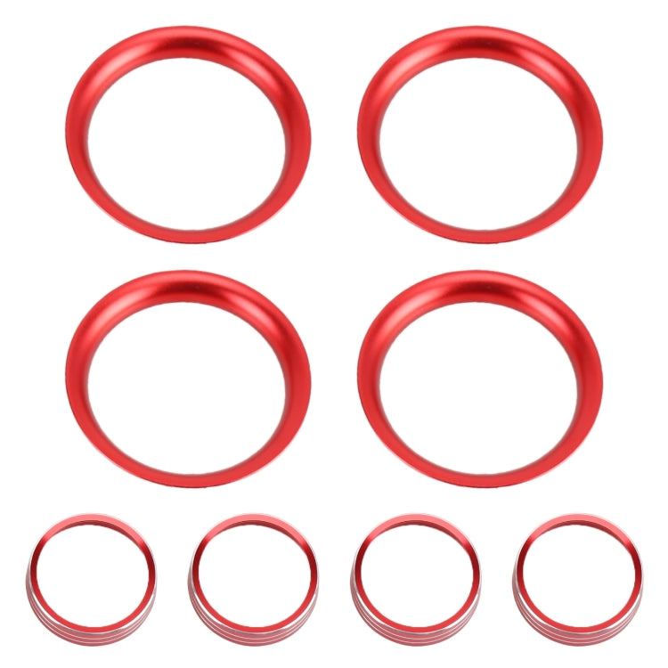 8 PCS Car Aluminum Alloy Air Conditioner Knob Case and Base for Honda XR-V (Red) by buy2fix