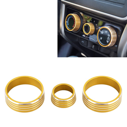 3 PCS Car Aluminum Alloy Air Conditioner Knob Case for Honda VEZEL / XR-V / Fit / GIENIA / City(Gold) by buy2fix