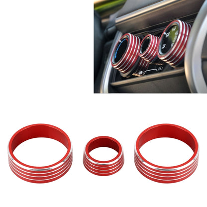 3 PCS Car Aluminum Alloy Air Conditioner Knob Case for Honda VEZEL / XR-V / Fit / GIENIA / City(Red) by buy2fix