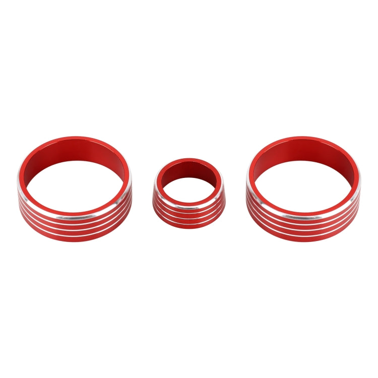 3 PCS Car Aluminum Alloy Air Conditioner Knob Case for Honda VEZEL / XR-V / Fit / GIENIA / City(Red) by buy2fix