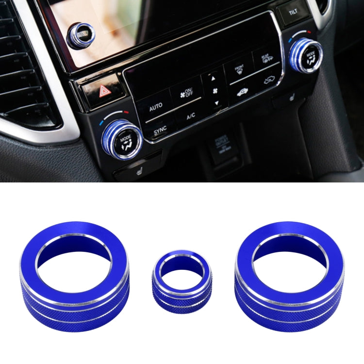 3 PCS Car Metal Air Conditioner Knob Case for Honda AVANCIER / URV (Blue) by buy2fix