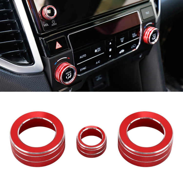 3 PCS Car Metal Air Conditioner Knob Case for Honda AVANCIER / URV (Red) by buy2fix