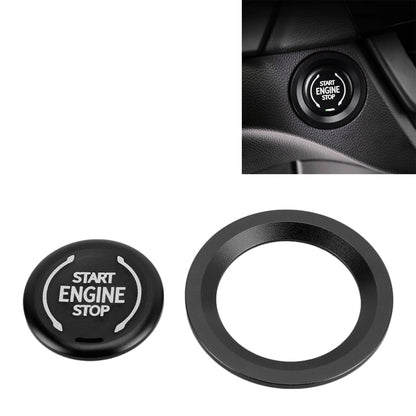 Car Engine Start Key Push Button Ring Trim Metal Sticker Decoration for Cadillac CT5 CT4 XT4 XT6 / Chevrolet Silverado (Black) by buy2fix