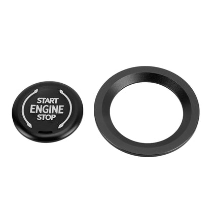 Car Engine Start Key Push Button Ring Trim Metal Sticker Decoration for Cadillac CT5 CT4 XT4 XT6 / Chevrolet Silverado (Black) by buy2fix