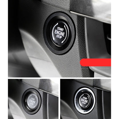 Car Engine Start Key Push Button Ring Trim Metal Sticker Decoration for Cadillac CT5 CT4 XT4 XT6 / Chevrolet Silverado (Black) by buy2fix