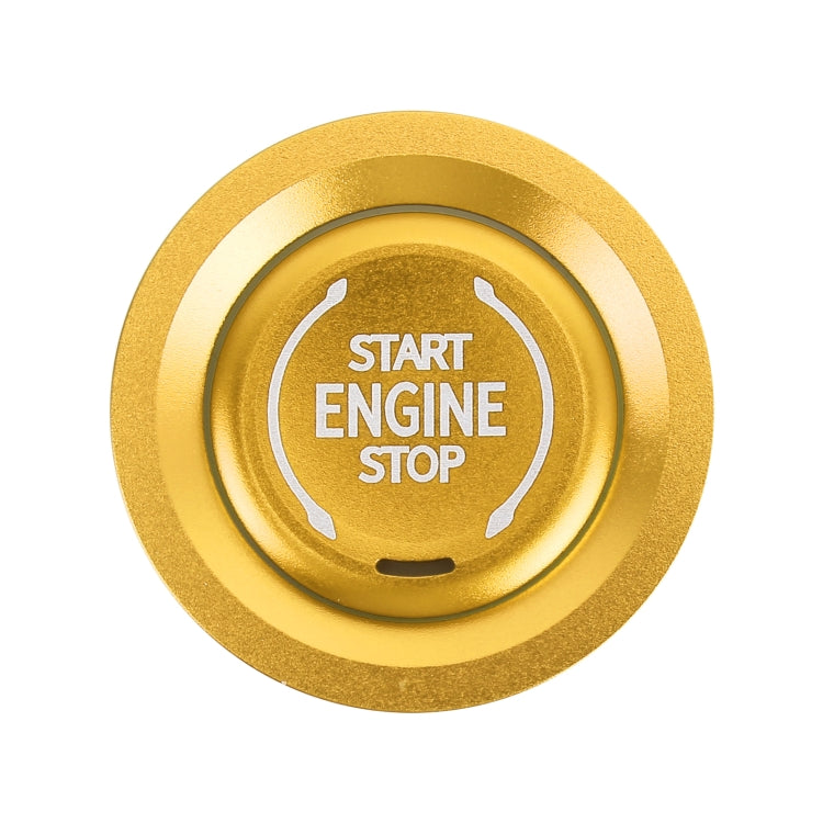 Car Engine Start Key Push Button Ring Trim Metal Sticker Decoration for Cadillac CT5 CT4 XT4 XT6 / Chevrolet Silverado (Gold) by buy2fix