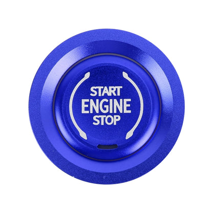 Car Engine Start Key Push Button Ring Trim Metal Sticker Decoration for Cadillac CT5 CT4 XT4 XT6 / Chevrolet Silverado (Blue) by buy2fix