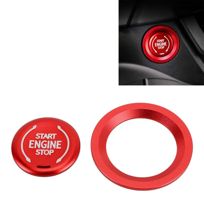 Car Engine Start Key Push Button Ring Trim Metal Sticker Decoration for Cadillac CT5 CT4 XT4 XT6 / Chevrolet Silverado (Red) by buy2fix