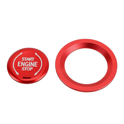 Car Engine Start Key Push Button Ring Trim Metal Sticker Decoration for Cadillac CT5 CT4 XT4 XT6 / Chevrolet Silverado (Red) by buy2fix