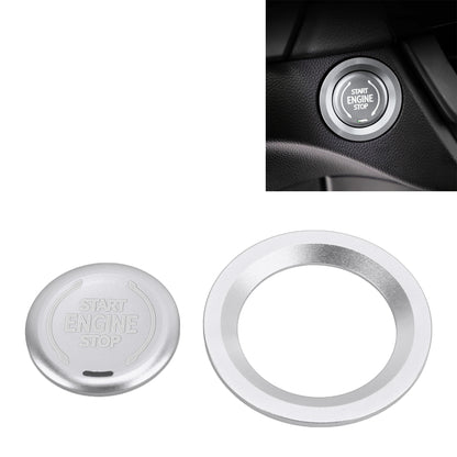 Car Engine Start Key Push Button Ring Trim Metal Sticker Decoration for Cadillac CT5 CT4 XT4 XT6 / Chevrolet Silverado (Silver) by buy2fix