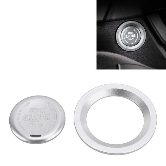 Car Engine Start Key Push Button Ring Trim Metal Sticker Decoration for Cadillac CT5 CT4 XT4 XT6 / Chevrolet Silverado (Silver) by buy2fix