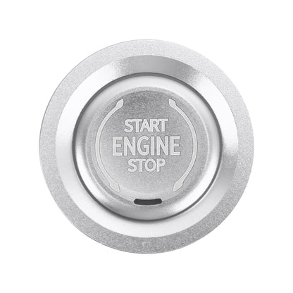 Car Engine Start Key Push Button Ring Trim Metal Sticker Decoration for Cadillac CT5 CT4 XT4 XT6 / Chevrolet Silverado (Silver) by buy2fix