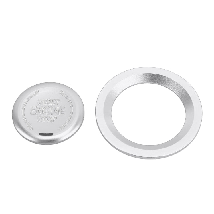 Car Engine Start Key Push Button Ring Trim Metal Sticker Decoration for Cadillac CT5 CT4 XT4 XT6 / Chevrolet Silverado (Silver) by buy2fix