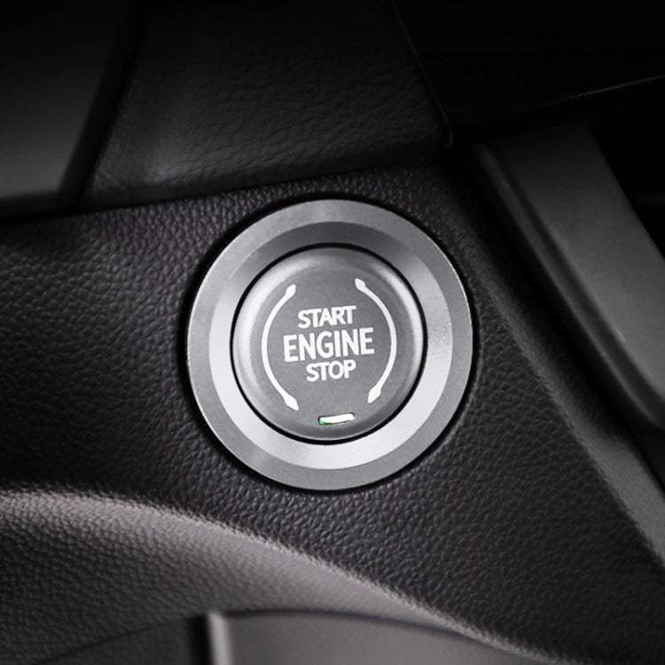Car Engine Start Key Push Button Ring Trim Metal Sticker Decoration for Cadillac CT5 CT4 XT4 XT6 / Chevrolet Silverado (Silver) by buy2fix