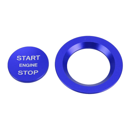 Car Engine Start Key Push Button Ring Trim Metal Sticker Decoration for Land Rover/Jaguar (Blue) by buy2fix