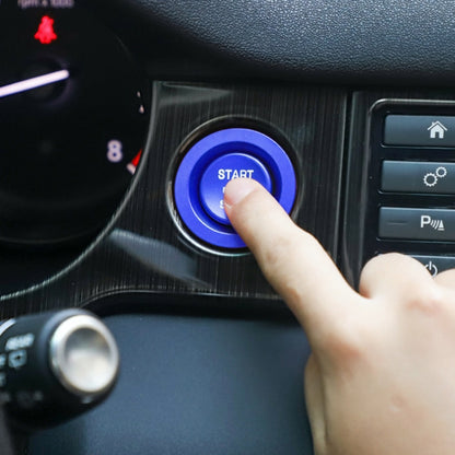 Car Engine Start Key Push Button Ring Trim Metal Sticker Decoration for Land Rover/Jaguar (Blue) by buy2fix