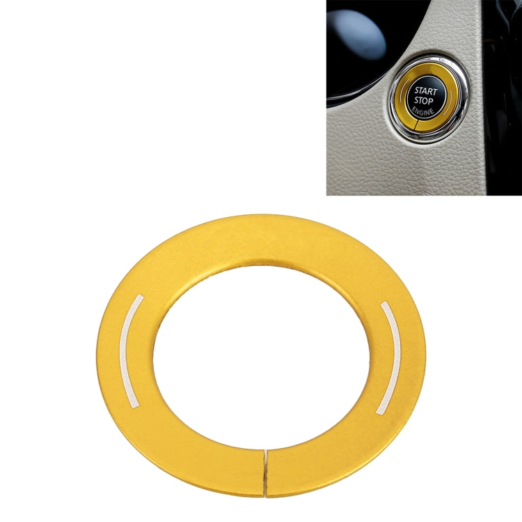 Car Engine Start Key Push Button Ring Trim Metal Sticker Decoration for Nissan X-TRAIL (Gold) by buy2fix