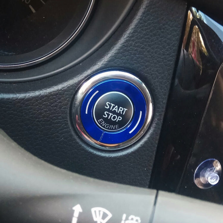 Car Engine Start Key Push Button Ring Trim Metal Sticker Decoration for Nissan X-TRAIL (Blue) by buy2fix