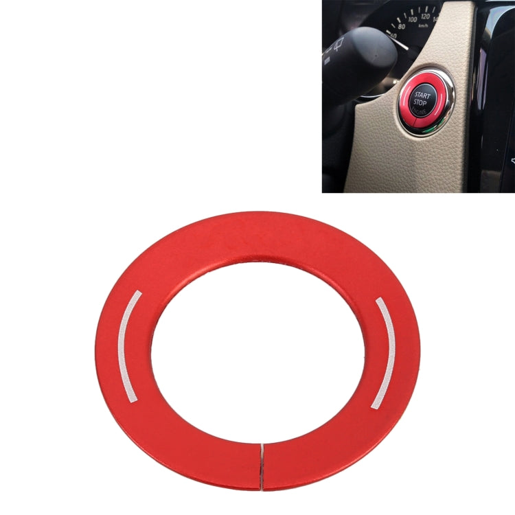 Car Engine Start Key Push Button Ring Trim Metal Sticker Decoration for Nissan X-TRAIL (Red) by buy2fix