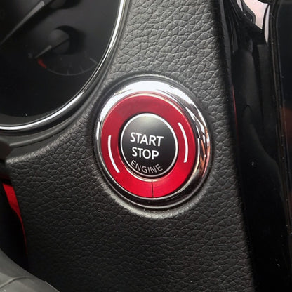 Car Engine Start Key Push Button Ring Trim Metal Sticker Decoration for Nissan X-TRAIL (Red) by buy2fix